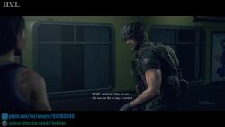 1boy 1girl 3d animated bouncing_breasts breasts breasts_out brown_hair capcom carlos_oliveira defeat english_text finger_in_another&#039;s_mouth fingerless_gloves gloves hetero hvlsfm instant_loss jill_valentine nipples punishment rape resident_evil resident_evil_3:_nemesis resident_evil_3_(remake) sex sex_from_behind short_hair smug sound subtitled tagme vaginal video