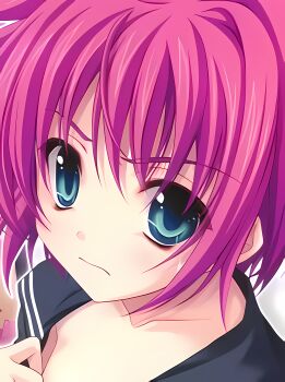 1girl blue_eyes my_imouto_koakuma_na_a_cup pink_hair utsumi_miyu