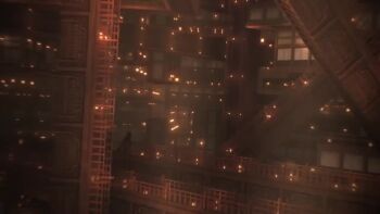 1boy 1girl animated battle iguro_obanai kanroji_mitsuri kimetsu_no_yaiba long_hair monster sword tagme video weapon