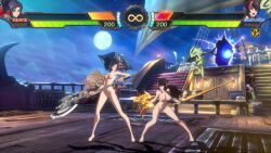 2girls 3d animated axe black_hair blue_hair bound breasts captured chain dnf_duel dragon_knight_(dungeon_and_fighter) dungeon_and_fighter female_priest_(dungeon_and_fighter) grey_eyes highres horns inquisitor_(dungeon_and_fighter) knight_(dungeon_and_fighter) multicolored_hair multiple_girls nipples nude nude_filter nude_mod pink_hair pointy_ears ponytail sound streaked_hair tagme third-party_edit video