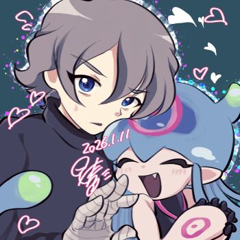 Rule 34 | bandaged arm, bandages, blue eyes, digimon, digimon (creature), digimon ghost game, higashimitarai kiyoshiro, jellyfish girl, jellymon, monster girl, sanekokoa, short hair, tentacle hair, tentacles, white hair