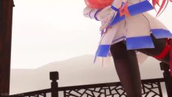 1girl 3d animated artist_name ass audible_music barefoot breasts character_request cleft_of_venus completely_nude dancing female_focus medium_breasts mikumikudance_(medium) navel nipples nude pink_hair pussy red_eyes sound source_request tagme thighhighs video willowywicca