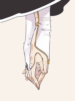 Rule 34 | 1boy, 1girl, adoptive siblings, bleach, bleach: sennen kessen-hen, brother and sister, commentary, elli forelli, hand focus, highres, holding hands, kuchiki byakuya, kuchiki rukia, siblings, signature, untranslatable commentary, watermark, web address