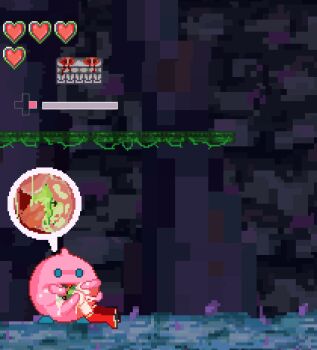 1girl absorption animated animated_gif arms_behind_back ass bad_end breasts bulge cum cum_in_mouth cum_in_pussy cumdrip death defeat digestion elf game_cg gameplay_mechanics green_hair health_bar interspecies large_breasts lowres monster nipples pixel_art pointy_ears pussy rape red_footwear ryona skirt slime slime_(creature) slime_(substance) stuck studio_poritank suspension swallowing tagme tentacles thighhighs vore