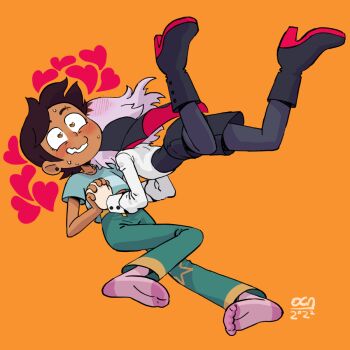 amity_blight heart hug luz_noceda oca-world pink_socks socks the_owl_house yuri