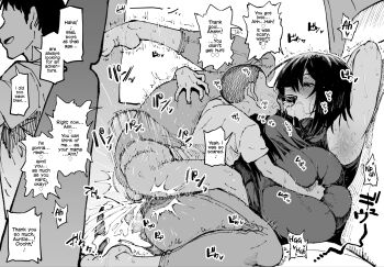 1boy 1girl age_difference ahemaru breasts cleavage huge_breasts kiss large_breasts naughty_face sex shota smile vaginal