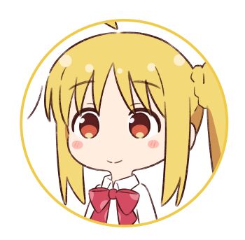 Rule 34 | 1girl, ahoge, blonde hair, blush, blush stickers, bocchi the rock!, bow, bowtie, chibi, chibi only, collared shirt, commentary request, detached ahoge, highres, ijichi nijika, long hair, looking at viewer, mimori (mimori 05), polka dot, polka dot bow, polka dot bowtie, red bow, red bowtie, red eyes, shirt, side ponytail, sidelocks, simple background, smile, solo, upper body, white background, white shirt