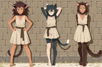 animal_ears cat_ears cat_girl cat_tail catra dungeon_meshi izutsumi matching_outfits she-ra_and_the_princesses_of_power tail the_elder_scrolls the_elder_scrolls_v:_skyrim
