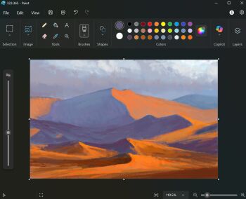 art_program_in_frame christian_young commentary day desert dune_(series) highres landscape microsoft_paint_(medium) microsoft_paint_(software) mountainous_horizon no_humans original outdoors painterly sand scenery screencap