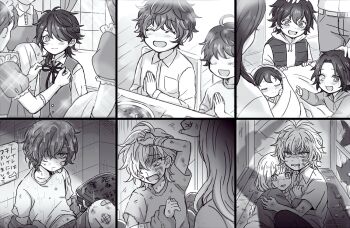 122345 6+boys 6+girls :d ^_^ abuse aged_down ahoge antenna_hair aohitsugi_nemu aohitsugi_samatoki arisugawa_dice arm_up asymmetrical_hair baby bag bandage_on_knee bandaged_arm bandages bed blank_stare blanket blood blood_on_face blush broken_glass brother_and_sister brothers bruise bruise_on_face bruise_on_leg bullying carrying carrying_baby carrying_person chair child_abuse closed_eyes collarbone collared_shirt commentary_request crossed_bangs crying crying_with_eyes_open curry curtained_hair curtains dinner family fingernails food frilled_sleeves frills furrowed_brow glass graffiti greyscale hair_between_eyes hair_over_one_eye hand_on_another&#039;s_head happy heterochromia holding holding_another&#039;s_wrist holding_blanket hood hoodie hospital_bed hug hypnosis_mic imminent_punch injury izanami_hifumi kannonzaka_doppo long_hair long_sleeves looking_at_another looking_at_viewer maid male_focus midriff_peek mole mole_under_eye monochrome mother_and_son multiple_boys multiple_girls multiple_moles neck_ribbon no_eyes nosebleed ominous_shadow on_ground one_eye_closed open_clothes open_mouth open_vest palms_together parted_bangs patchwork_clothes protecting puffy_short_sleeves puffy_sleeves raised_eyebrows raised_inner_eyebrows ribbon scared school_bag shade shaded_face shirt short_hair short_sleeves shorts siblings sleeping smile sparkle spoilers swaddled t-shirt table tears tile_floor tiles torn_clothes translation_request trash_bag upper_body v-shaped_eyebrows vest waistcoat wavy_hair wet wide-eyed window wooden_floor yamada_ichiro yamada_jiro yamada_nayuta yamada_saburo yumeno_gentaro