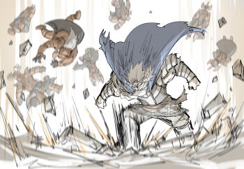 antlers armor beard blue_cape boots braid braided_beard cape circlet crucible_knight earthquake elden_ring facial_hair full_armor full_body godfrey_first_elden_lord horns kankan33333 plate_armor simple_background stomping white_background white_hair