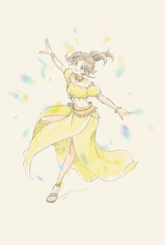 brown_hair dancer green_eyes highres octopath_traveler octopath_traveler_i tagme tressa_(octopath_traveler) tressa_colzione