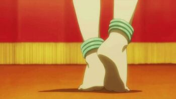 1girl animated animated_gif anime_screenshot anklet barefoot dancing fairy_tail fairy_tail:_dragon_cry feet furry furry_female jewelry lucy_heartfilia lucy_heartfilia_(bar_altair_dancer)_(fairy_tail) mainkore third-party_edit transformation