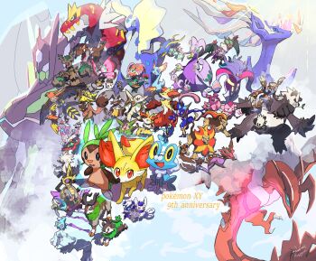 Rule 34 | absolutely everyone, absurdres, aegislash, amaura, anniversary, aqua sclera, aromatisse, aurorus, avalugg, barbaracle, bergmite, binacle, bird, blue eyes, braixen, bunnelby, carbink, chesnaught, chespin, clauncher, clawitzer, claws, clenched hand, closed eyes, closed mouth, colored sclera, commentary request, copyright name, dedenne, delphox, diggersby, doublade, dragalge, espurr, everyone, fennekin, fire, flabebe, flabebe (red flower), fletchinder, fletchling, floette, floette (red flower), florges, florges (red flower), flying, froakie, frogadier, furfrou, furfrou (natural), gen 6 pokemon, gogoat, goodra, goomy, gourgeist, green eyes, greninja, hawlucha, heliolisk, helioptile, highres, holding, holding shield, honedge, inkay, key, klefki, legendary pokemon, litleo, long tongue, malamar, meowstic, meowstic (female), meowstic (male), nintendo, nostrils, one-eyed, open mouth, orange eyes, pancham, pangoro, phantump, pokemon, pokemon (creature), pokemon xy, pumpkaboo, pyroar, pyroar (female), pyroar (male), quilladin, scatterbug, sekimerou, sharp teeth, shield, signature, skiddo, skrelp, sliggoo, slime (substance), slurpuff, smile, spewpa, spritzee, starter pokemon trio, swirlix, sylveon, talonflame, teeth, tentacles, tongue, trevenant, tyrantrum, tyrunt, upper teeth only, very long tongue, vivillon, vivillon (meadow), xerneas, yellow sclera, yveltal, zygarde, zygarde (complete)