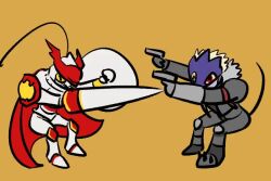 animated armor audible_music beelzebumon culumon dancing digimon digimon_(creature) dukemon evolution full_armor green_eyes growmon guilmon mask matsuda_takato megalogrowmon meme point_ears sound triangle video zero_unit