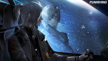 Rule 34 | 1boy, absurdres, comet, highres, official art, punishing: gray raven, reflection, shooting star, solo, solo focus, space, stars, twitter, watanabe: epitaph (pgr), watanabe: nightblade (pgr), watanabe (pgr)