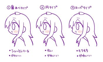 1girl :d blush guide hair_between_eyes highres how_to long_hair looking_at_viewer multiple_views open_mouth original profile richard_(richaball) smile white_background