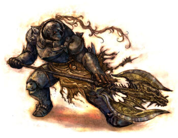 1boy alphonse_elric armor fullmetal_alchemist kiwakiwa male_focus polearm solo weapon