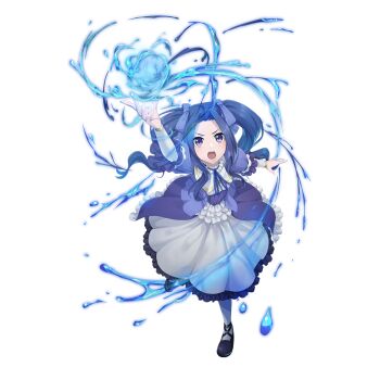 1girl :o arm_up artist_request black_boots black_dress blue_ribbon boots child dress forehead full_body game_cg hair_intakes hair_ribbon hand_up hydrokinesis layered_dress layered_sleeves leg_up long_hair long_sleeves melty_q_melromarc multicolored_dress neck_ribbon official_art open_mouth pantyhose purple_dress purple_eyes purple_hair purple_ribbon ribbon short_over_long_sleeves short_sleeves simple_background solo standing standing_on_one_leg tate_no_yuusha_no_nariagari tate_no_yuusha_no_nariagari_rerise teeth tongue transparent_background twintails upper_teeth_only v-shaped_eyebrows water white_dress white_pantyhose