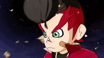 10s 1boy 3d animated animated_gif ass bandages bandage_on_face bathtub censored child convenient_censoring gosho_kaito hero_bank laughing male_focus money multicolored_hair nude solo