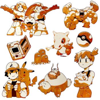 2girls 3boys arm_behind_head ash_ketchum bare_shoulders baseball_cap black_hair black_shirt bone bulbasaur child cropped_jacket crossed_arms cubone davilorium dugtrio earrings elbow_gloves fingerless_gloves flexing gen_1_pokemon gen_2_pokemon gloves hair_between_eyes hat holding holding_bone jacket james_(pokemon) jessie_(pokemon) jewelry light_blush long_hair machamp meowth misty_(pokemon) multiple_boys multiple_girls muscular muscular_male nintendo on_shoulder open_mouth orange_hair pants pikachu poke_ball pokedex pokemon pokemon_(anime) pokemon_(classic_anime) pokemon_(creature) pokemon_on_shoulder red_hair shirt short_hair shouting side_ponytail skirt smile snorlax team_rocket team_rocket_uniform togepi white_jacket white_pants white_skirt