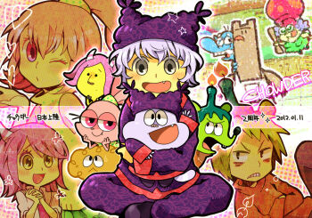 1boy 3girls androgynous animification cartoon_network ceviche_(chowder) chowder chowder_(character) dual_persona furry gorgonzola gorgonzola_(chowder) green_hair kimchi_(character) kimchi_(chowder) multiple_girls mung_daal_(character) panini_(chowder) personification pink_eyes pink_hair purple_hair schnitzel_(character) truffels_(character) tsunoji