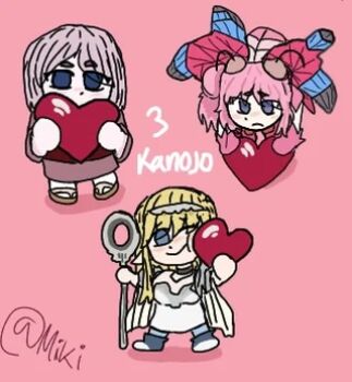 Rule 34 | annette (isekai shikkaku), chibi, crossover, heart, isekai shikkaku, kimi no koto ga dai dai dai dai daisuki na 100-nin no kanojo, sacchan (isekai shikkaku), solulu (isekai shikkaku)