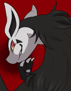 claws colored_sclera gen_3_pokemon hyena mightyena nintendo pokemon pokemon_(creature) red_eyes yellow_sclera