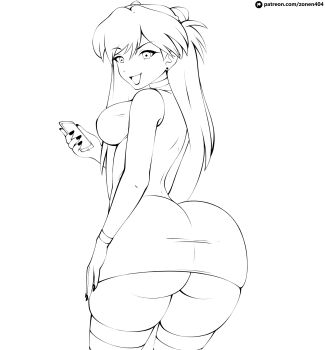 1girl absurdres alternate_breast_size_(larger) animated animated_gif armband arms_up ass breasts choker cum cum_in_ass cum_in_mouth cum_inflation hands_on_another's_hips highres huge_ass inflation large_breasts long_hair medium_breasts multiple_views neon_genesis_evangelion open_mouth sequential sketch souryuu_asuka_langley stomach_bulge striped_clothes striped_thighhighs thighhighs thong tight_clothes wide_hips zonen404