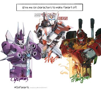 Rule 34 | 5boys, armor, autobot, bludgeon (transformers), blue eyes, claws, collustf, cyclonus, decepticon, drift (transformers), glowing, glowing eyes, green armor, helmet, highres, holding, holding sword, holding weapon, horns, insignia, japanese armor, katana, male focus, mecha, mechanical skirt, multiple boys, no humans, orange armor, ratchet (transformers), red eyes, robot, samurai, science fiction, skull, sword, tailgate (transformers), tank turret, the transformers (idw), transformers, transformers: generation 1, transformers (marvel), weapon