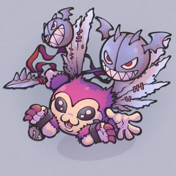 Rule 34 | absurdres, black eyes, bomb, digimon, digimon (creature), explosive, flying, highres, horns, lance, picklemon, polearm, sharp teeth, solo, teeth, weapon, wings