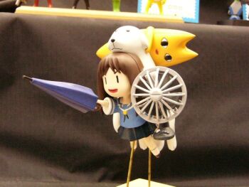 Rule 34 | 1girl, animal, azumanga daiou, cat, closed umbrella, dog, electric fan, female focus, figure (medium), gundam, gundam 0083, gundam gp-03 stamen, kasuga ayumu, mihama chiyo's father, parody, photo (medium), school uniform, serafuku, skirt, solo, tadakichi-san, umbrella, | |