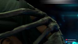 1girl 3d alien_(1979) alien_(series) animated bizarre breasts facehugger monster nipples oral pregnant sound spread_legs thenestanimations thighs vaginal video