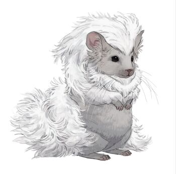 black_eyes cinccino commentary english_commentary full_body gen_5_pokemon highres mannimarcos nintendo no_humans pokemon pokemon_(creature) simple_background standing white_background