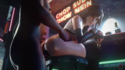 1boy 1girl anal animated ass bar_(place) bar_stool bar_stool_sex black_hair black_thighhighs bottomless butt_plug dark-skinned_male dark_skin final_fantasy final_fantasy_vii hetero highres interracial long_hair penis sex sex_from_behind sex_toy sitting sound stool tagme tank_top thighhighs tifa_lockhart vgerotica video