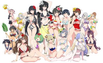 +_+ 1other 6+girls asuka_(senran_kagura) bebe-tan bikini blush breasts brown_hair cleavage closed_mouth commentary_request flat_chest flower fubuki_(senran_kagura) gekkou_(senran_kagura) green_hair hair_flower hair_ornament hat hibari_(senran_kagura) hikage_(senran_kagura) homura_(senran_kagura) huge_breasts ikaruga_(senran_kagura) kafuru_(senran_kagura) large_breasts long_hair looking_at_viewer merchandise_available mirai_(senran_kagura) multiple_girls murasaki_(senran_kagura) official_alternate_costume official_alternate_hairstyle official_art open_mouth promotional_art ryoubi_(senran_kagura) school_swimsuit senkou_(senran_kagura) senran_kagura senran_kagura_new_link short_hair smile straw_hat suiren_(senran_kagura) swimsuit toki_(senran_kagura) transparent_background yaegashi_nan yomi_(senran_kagura) yozakura_(senran_kagura) yumi_(senran_kagura)