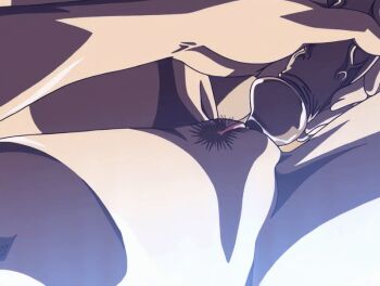 00s 1boy 1girl 2004 animated animated_gif anime_screenshot back bible_black bible_black_new_testament blonde_hair breasts clitoris erection female_pubic_hair hetero male_pubic_hair missionary nude oshima_takeshi penis pubic_hair pussy pussy_juice saeki_kaori sex shin_bible_black tagme teasing thighs uncensored vaginal