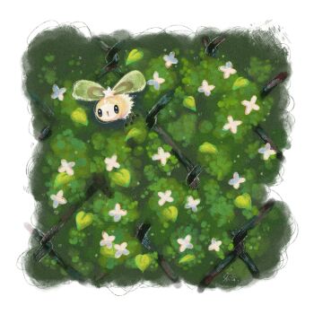 Rule 34 | bee fly, bug, bush, chain-link fence, cutiefly, fence, flower, fluffy, flying, fukyo, gen 7 pokemon, highres, insect wings, nintendo, no humans, pokemon, pokemon (creature), pokemon sm, white background, white flower, wings