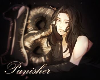 1girl aegyo_sal balloon black_dress black_eyes black_gloves black_hair character_name dress elbow_gloves english_text expressionless fingerless_gloves genderswap genderswap_(mtf) gloves hand_on_own_face jozllie long_hair looking_at_viewer number_balloon official_alternate_costume omniscient_reader&#039;s_viewpoint solo yoo_joonghyuk