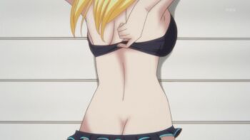 10s 1boy 1girl animated animated_gif ass ass_grab barefoot bikini blonde_hair blue_eyes breasts butt_crack da_capo da_capo_iii feet large_breasts long_hair low_rise morizono_rikka pool swimsuit water