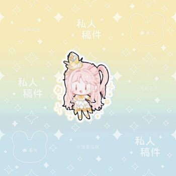 1girl aying99792 bare_shoulders blue_background boots bow bowtie braid brown_eyes chibi chinese_commentary coattails commentary_request commission dress elbow_gloves frilled_dress frilled_gloves frills gloves gradient_background happy hat hat_ornament infinity_nikki light_blush long_hair mini_hat mini_top_hat nikki_(nikki) nikki_(series) one_side_up open_mouth origami outline paper_crane pink_hair sample_watermark simple_background sleeveless sleeveless_dress smile socks solid_oval_eyes solo sparkle standing star_(symbol) too_many_watermarks top_hat twin_braids two-tone_background very_long_hair watermark watermark_grid wavy_hair white_boots white_dress white_gloves white_outline wings_of_wishes_(infinity_nikki) yellow_background yellow_bow yellow_bowtie yellow_hat yellow_socks