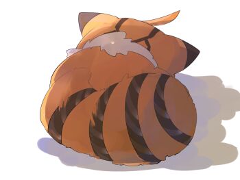 black_fur digimon digimon_(creature) mkz_dg multicolored_fur orange_fur pristimon shadow tail white_fur