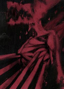 Rule 34 | abstract, abstract background, disco elysium, fang, fang (goodbye volcano high), goodbye volcano high, non-web source, original, pain threshold (disco elysium), portrait, sharp teeth, solo, teeth