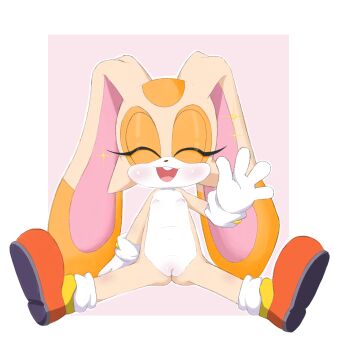 1girl cream_the_rabbit loli nipples nude pussy sonic_(series)