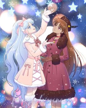 Rule 34 | 2girls, bishoujo senshi sailor moon, coat, highres, multiple girls, nail polish, sailor aluminum seiren, sailor lead crow, snow, tagme, winter, yuri
