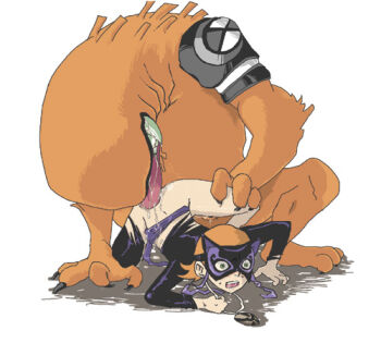 ben_10 bestiality gwen_tennyson hamuuma loli open_mouth orange_hair simple_background white_background