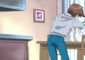 animated animated_gif ass sakuraba_kotaro surprised touko_minowa towel tsuma_tsuma