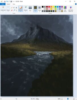 art_program_in_frame christian_young cloud cloudy_sky commentary dark_cloud landscape microsoft_paint_(medium) microsoft_paint_(software) mountain no_humans original outdoors painterly river riverbank scenery screencap sky waves