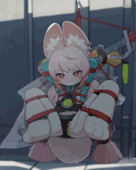 1girl :3 anal anal_object_insertion animal_ear_fluff animal_ear_piercing animal_ears animal_feet animated aqua_shirt arms_behind_back arms_up artist_collaboration bdsm black_panties bondage bound braid braided_twintails bright_pupils debris_industry dildo furry furry_female hook live2d loli long_sleeves looking_at_viewer looping_animation m_legs object_insertion panties parted_lips pink_fur rabbit_ears rabbit_girl remote_control_vibrator rope sex_toy shibari shirt short_eyebrows so_(user_jkaz7455) solo spread_legs suspension tagme thick_eyebrows thighs ugoira underwear v-shaped_eyebrows vaginal vaginal_object_insertion vibrator vibrator_under_clothes vibrator_under_panties video white_pupils zenless_zone_zero zhao_(zenless_zone_zero)