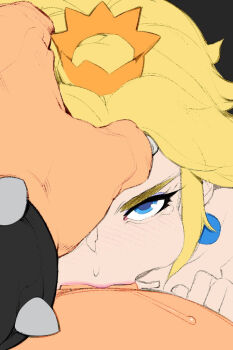 1boy 1girl bowser doxy fellatio hetero mario_(series) nintendo oral princess_peach super_mario_bros._1 tagme third-party_edit